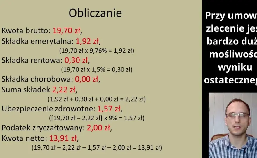 22 800 zł brutto na umowę zlecenie - ile wyniesie netto?